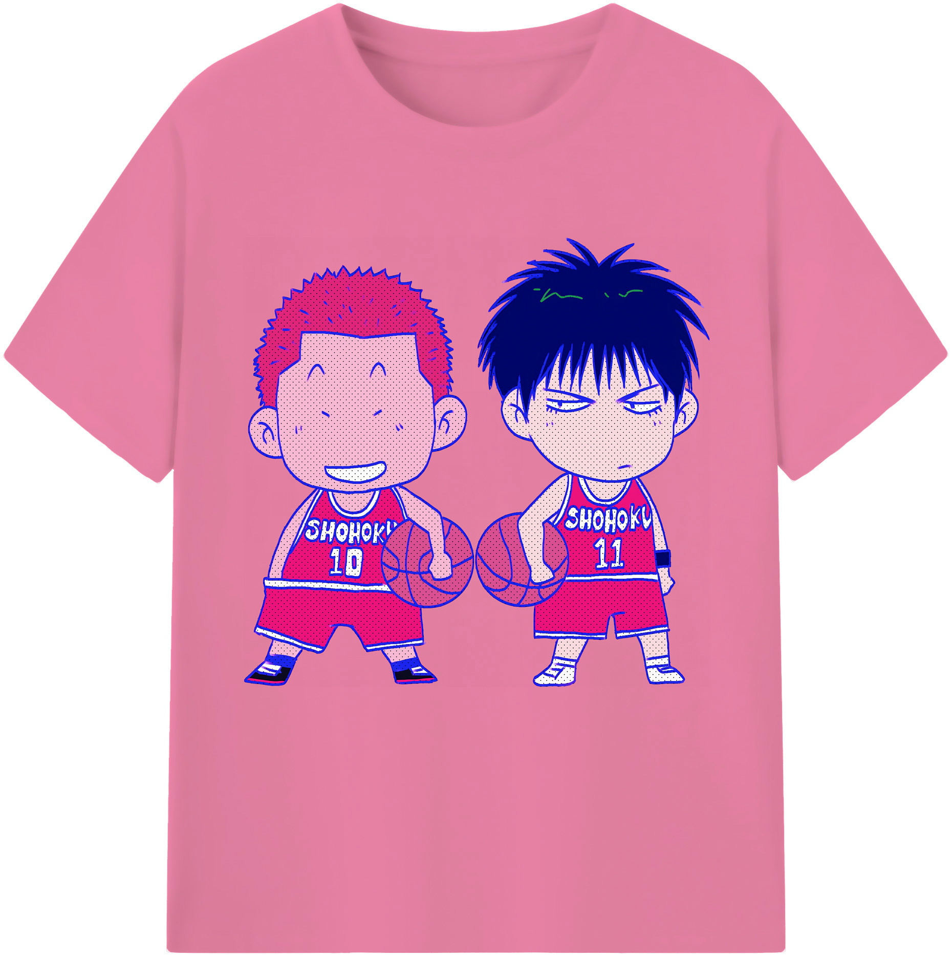 SLAM DUNK／スラムダンク 綿100％半袖Tシャツ（フロントプリント）